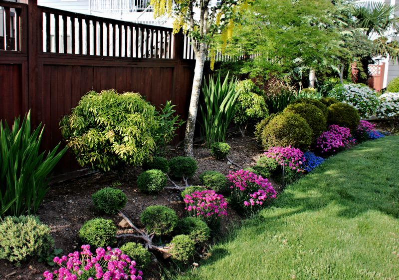 Decorative Fence with Landscaping
