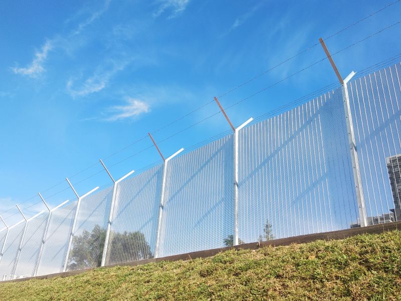 Security Fence Around a Business